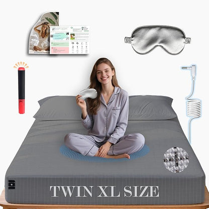 Ali King Grounding Sheets - Twin XL Size, Soft Cotton with Silver Fiber, 15'' Deep Pocket Earth Grounding Fitted Bed Sheets for Improved Sleep (Dark Gray, Twin XL 39''*80''*15'')