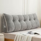 Headboard Pillow Queen, Chenille Triangular Wedge Pillow Headboard Queen Size, Reading Setting Backrest Daybed Pillows for Sofa Bed with Removable Cover, Grey