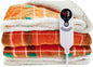LUXIAN Electric Heated Blanket Full Size 72"x84" - Microplush & Sherpa Fabric Dual-Sided, 6 Heat Settings & 1-10 Hours Auto Off, Cozy Warming Throw for Home, Office, or Bed, Machine Washable, Orange