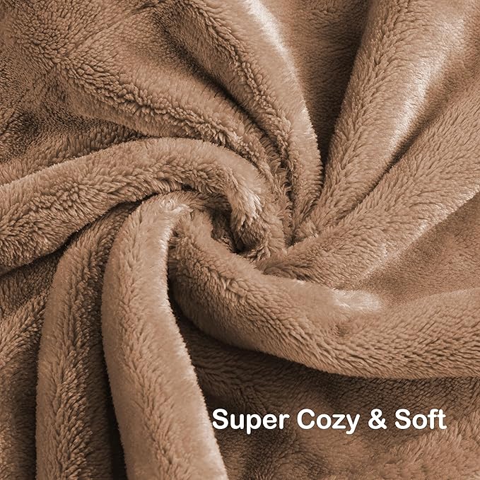 Electric Heated Blanket Full Size 72"x84", Fast Heating Blanket, Soft Cozy for Bed, 10 Hours Auto Off & 4 Heating Levels, Heater Blankets, Machine Washable, Warm Gifts for Grandma -Camel
