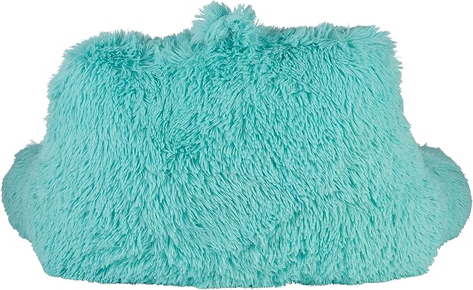 Klear Vu Shaggy Reading Pillow Back Rest Body Pillow for Adults and Kids, Lumbar and Arm Support on Bed, Chair, Couch, Sofa and Floor, 30" x 21", One Size, Aqua Sky