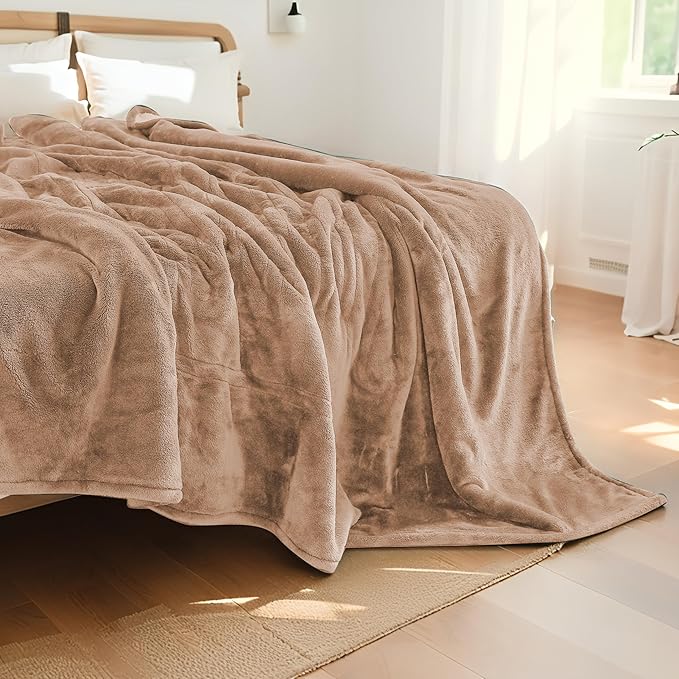 Electric Heated Blanket Full Size 72"x84", Fast Heating Blanket, Soft Cozy for Bed, 10 Hours Auto Off & 4 Heating Levels, Heater Blankets, Machine Washable, Warm Gifts for Grandma -Camel