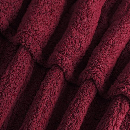Electric Heated Blanket Full Size 72"×84" with 6 Heating Levels & 1-10Hs Auto Off, Heating Blanket Double Sided Plush Sherpa, Fast Heating, Machine Washable for Christmas Gift - Red