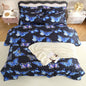 SDY 7PCS Butterfly Bedding Set Queen Butterfly Comforter Set and Bed Sheets Bed in A Bag for Toddler,Girls Boys and Kids, with 1Comforter, 1FlatSheet, 1Fitted Sheet,Pillowcases & Shams