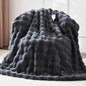 Heated Blanket Twin 62''x 84'', Fast Heating Electric Blanket Ultra-Soft Faux Rabbit Fur with 5 Heat Levels & 5H Auto Shut-Off, Overheat Protection, Machine Washable