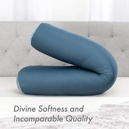 Case Only - Body Pillow Cover Stylish Silky Super Soft - 85% Spandex/ 15% Nylon Blend, Beauty - Breathable Pillowcase - Gentle on Hair Size 48 X 8, Dark SlateGrey
