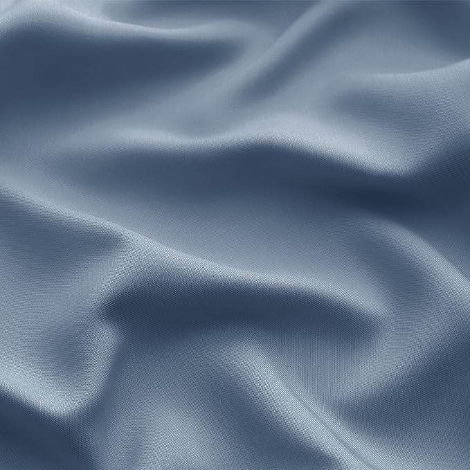 Bedsure Cooling Sheets Twin, Rayon Derived from Bamboo, Breathable & Soft Twin Sheets Set, Deep Pocket Up to 16 Inches, Hotel Luxury Silky Bedding for Hot Sleepers, Dusty Blue