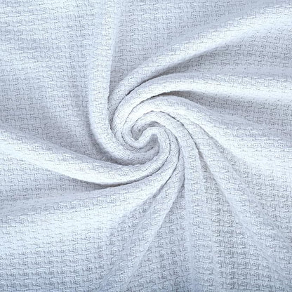HILLFAIR 100% Cotton Blanket- 120" x 120" XXL Oversized King Bed Blankets - Family Size 10 ft x 10 ft Big - All Season Soft Cozy Breathable Blankets for Bed - Extra Large King Cotton Blanket- White