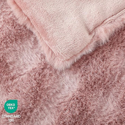 Heated Blanket Electric King- 100"x90" Soft Thick Bubble Electric Blanket for Sofa with 5 Heat Levels & 10 Hours Auto-Off Overheat Protection, Warm Cozy Gifts, Pink