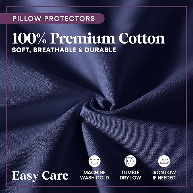 CirclesHome Pillow Protectors Single Pack Body (20 x 55) Zippered - 100% Cotton Breathable Pillowcases - Protects Pillows from Dirt, Dust and Debris (Body- Single Pack - 20x55)