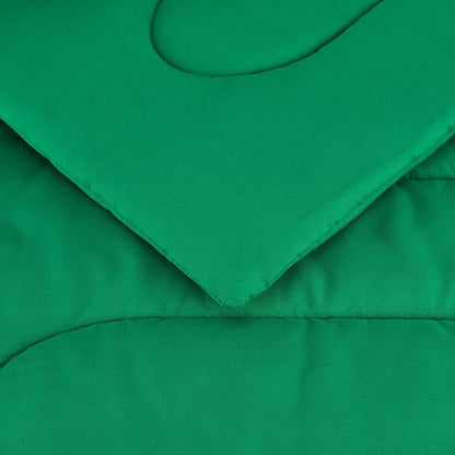 Amazon Basics 5 Piece Soft Microfiber Kid's Bed-in-a-Bag Bedding Set, Twin, Green, Solid