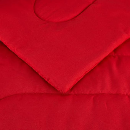 Amazon Basics 3 Piece Microfiber Kid's Comforter and Pillow Sham Set, Full/Queen, Red, Solid