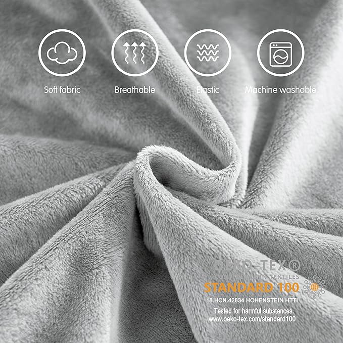 SyMax 7.8"x60" Body Pillow for Queen Bed, Bolster w/Removable Polyester Cover, Headboard Gap Filler Pillow, Light Grey