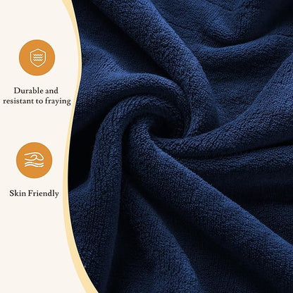 Electric Heated Blanket 84"x90" Queen Size - 4 Heat Settings & Dual Controllers, 10H Auto Shut Off, Ultra-Soft Coral Fleece Heated Blanket with Overheat Protection, Dark Blue
