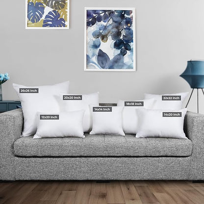 Utopia Bedding Throw Pillows Insert (Pack of 2, White) - 26 x 26 Inches Bed and Couch Pillows - Indoor Decorative Pillow