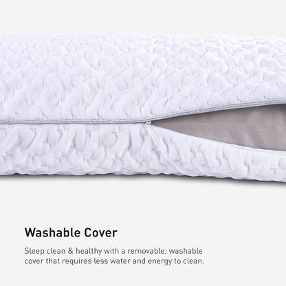 Bedgear Balance Cuddle Curve Performance Pillow - Size 0.0 - Moisture-Wicking Pillow for Side Sleepers - Medium Firmness Bed Pillow- Hypoallergenic, Washable Removable Cover - 20" W x 26" L x 4.75" H