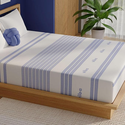 Vibe Gel Memory Foam Mattress, 12-Inch CertiPUR-US Certified Bed-in-a-Box, Full, White