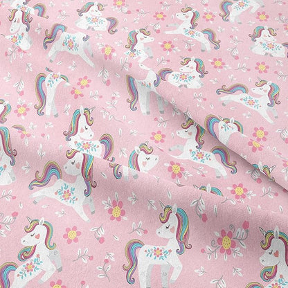 Peopleareok Girls Unicorn Comforter Set Full(79x90 Inch), 3 Piece Cute Pink Purple Unicorn Print Comforter with 2 Pillowcases, Kids Cartoon Kawaii Comforter for Girls Bedroom Decor All Season
