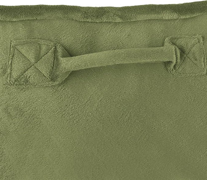 Home Soft Things Super Soft Bedrest Reading Pillow, Lounger Backrest Pillow for Sitting in Bed with Arms Pockets, 20" x 18" x 17", Sage