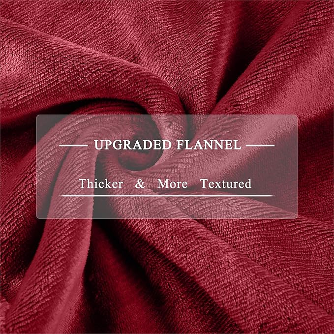 Electric Blanket Full Size, Super Soft Cozy Upgraded Flannel Heated Blanket with 6 Heating Levels & 1-10 Hours Auto Off, Heating Blanket for Home Office, Machine Washable, 72" x 84", Burgundy