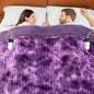 greenoak Heated Electric Blanket Throw, Faux Fur Sherpa Heating Blanket for Sofa Bed, Warm Winter Gifts for Women/Her, Heater Lap Blankets 5-Position Timer &10 Heating Levels 84''*90" Purple