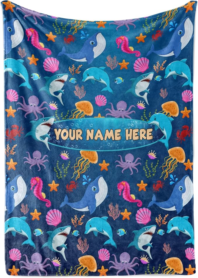 Personalized Name Blanket | Soft & Warm Throw Blanket | Custom Blanket for Kids, Babies, Adults | Personalized | for Couch or Bedding | Gift for Birthday & Christmas (60x80 Fleece – V2)