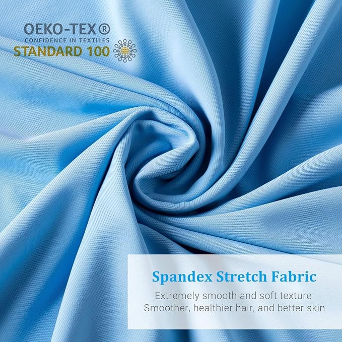 Avolare Cooling Pillow Cases, 2 Pack Arc-Chill Q-max>0.5 Cool King Size Summer Pillow Cover for Hair Skin, Soft Silky 20" x 36" Stain Pillowcase Protector with Zipper - Blue