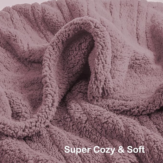 Electric Heated Blanket Full Size 72"×84" with 6 Heating Levels & 1-10Hs Auto Off, Heating Blanket Double Sided Plush Sherpa, Fast Heating, Machine Washable for Christmas Gift - Light Purple