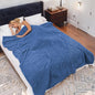Heated Blanket Full Size Electric Blanket 72" x 84" with 5 Levels Heating & 10Hs Auto Off, Silky Microplush Flannel & Warm Sherpa Fabric, Machine Washable, Great Christmas Birthday Gifts, Demin Blue