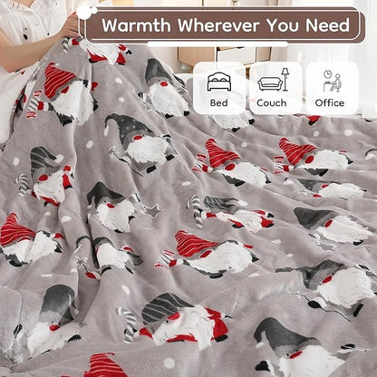 Electric Heated Blanket 72"x84" Full Size - 10 Heating Levels, 1-12 H Auto Shut Off, Soft Breathable Flannel Warm and Washable for Bed, Santa Claus for Christmas