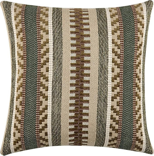 Decorative Pillow for Living Room, Sofa, Bed, Home Decoration, Commerical Enviroment - CAL117 Regulated - Pack of 2 (Down Alternative, Landino, 20" x 20")