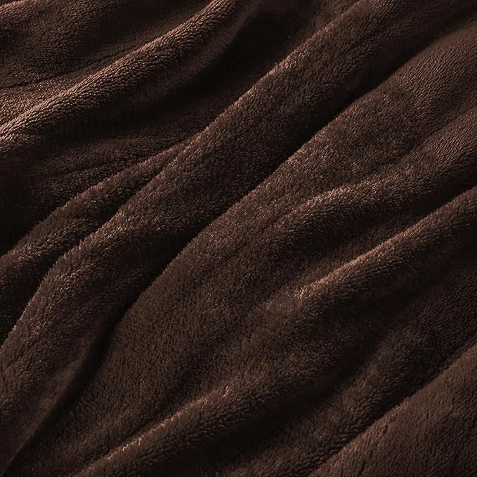 Electric Heated Blanket Twin Size 62”x84”,Soft Warmth Cozy with 5 Heating Settings 10 Hours Auto-Off, One Touch Operation, Machine Washable, Dark Brown