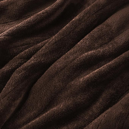 Electric Heated Blanket Queen Size 84"x 90",Dual Control Super Cozy Soft Warm with 5 Heat Levels &10 Hours Auto Off, Home Office Use & Machine Washable, Dark Brown
