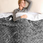 Homemate Heated Blanket Electric Throw - 50"x60" Heating Blanket Throw 1/2/4/6/8 Hours Auto-Off 10 Heat Levels Over-Heat Protection Luxury 800 GSM Faux Fur 200 GSM Sherpa ETL Certification