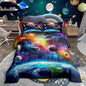 Feelyou Universe Galaxy Comforter Set Full Size Kids Planets Earth Bedding Set Boy Girl Teen Solar System Comforter Breathable Outer Space Duvet Set Nebula Quilt Set