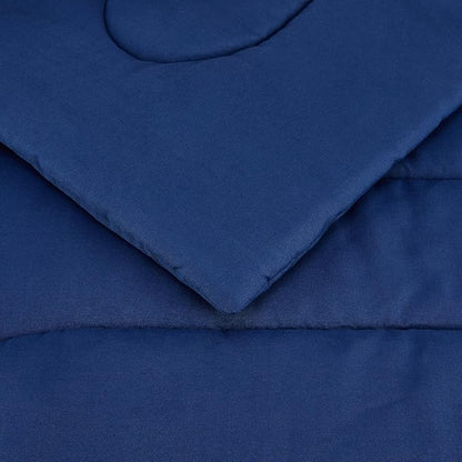 Amazon Basics 3 Piece Microfiber Kid's Comforter and Pillow Sham Set, Full/Queen, Navy, Solid
