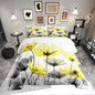 Erosebridal Yellow Boho Floral Queen Comforter Set,Yellow and Grey Flower Bedding Sets for Kids Girls Women,Vintage Flowers Bed Set,Bohemian Wildflower Room Decor with 2 Pillowcases,Breathable