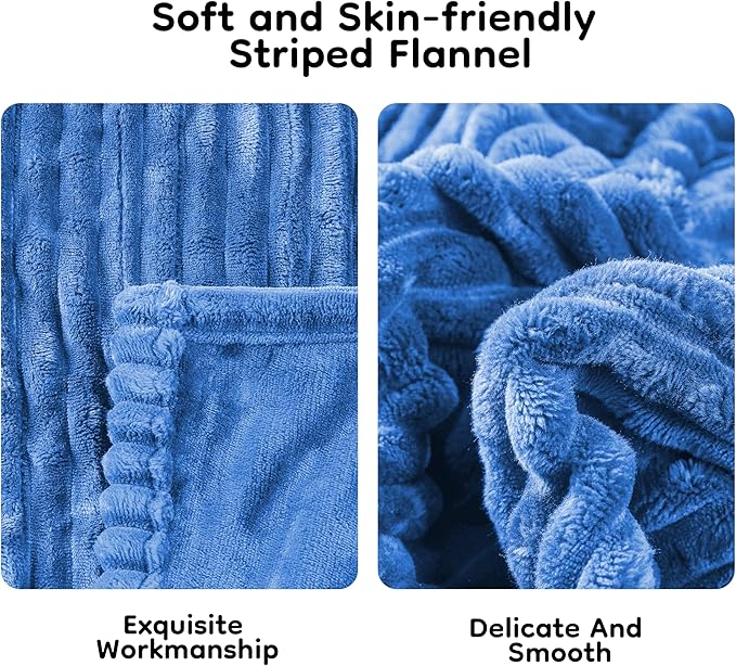 Heated Blanket 72" x 84" Full Size Flannel Fabric with 10 Heating Levels & 1-12 Hours Auto Shut Off, Breathable and Comfortable for Soft and Bed - Sky Blue