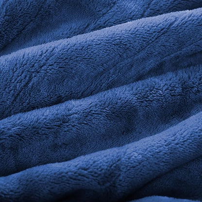 Electric Heated Blanket Queen Size 84"x90", Dual Controllers, Cozy Large Oversized, 5 Heating Levels & 10 Hours Auto Off, Cozy for Bed, Sofa, & Office, Machine Washable, Denim Blue