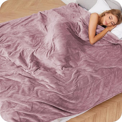 Electric Heated Blanket King Size 90×100, Comfortable & Luxurious Flannel, 4 Heating Levels & 10 H Auto Shut Off, Purple