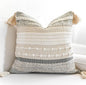 BlissBlush Gray Boho Throw Pillow Cover 22x22, Grey Decorative Accent Pillow for Couch, Square Woven Textured Pillowcase, Modern Farmhouse Pillow for Bed, Bohemian Pillow Cover (Pack of 1)