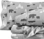 Bare Home Flannel Sheet Set Prints, 100% Cotton, Velvety Soft Heavyweight - Double Brushed Flannel for Extra Softness & Comfort - Deep Pocket - Bed Sheets (Twin XL, Kodiak)