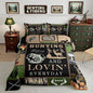 Big Pike Fish Bedding Set Deer Comforter Set for Kids Teens Boys Fish Hunt Duvet Set Antlers Fish Fishing Rod Comforter 1 Comforter Set with 2 Pillowcases King Size Boys