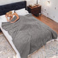 Heated Blanket Throw Size 50" x 60" Electric Blanket with 5 Levels Heating & 3Hs Auto Off, Silky Microplush Flannel & Warm Sherpa Fabric, Machine Washable, Great Christmas Birthday Gifts, Gray