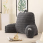 Reading Pillow for Sitting in Bed, Large Backrest Reading Pillow with Arm Rest,Back-Rest Support Cushion for Sit Up on Couch, Sofa, and Floor, Dorm Essentials (Grey Corduroy, Large(19"))