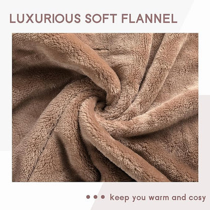Heated Blanket Electric Blanket Full Size 72''x84'', Soft Flannel Heating Blanket with 1-10 Hour Auto Off - 6 Heat Settings - Machine Washable - Brown