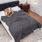 Heated Throw Heating Blanket Electric Throw Size 50" x 60" with 5 Levels Heating & 3Hs Auto Off, Microplush Flannel & Warm Sherpa, Machine Washable, Great Christmas Birthday Gifts, Dark Gray