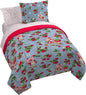 Jay Franco Kids Comforter Set Includes Sheets and Pillow Covers - Soft and Cozy Bed Set for Stylish Room Decor, Blue - Strawberry Shortcake, 7 Piece Queen Size Bedding