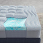 Dual Layer 4 Inch Cooling Memory Foam Mattress Topper Twin XL Size, 2 Inch Thick Soft Quilted Ice Silk Pillow Top Cover Plus 2 Inch Gel Memory Foam Mattress Pad for Back Pain Relief