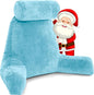 Husband Pillow XXL - Reading Pillow Bed Chair with Arms & Back Support - Carolina Blue - Back Pillow for Sitting Up - Bed Rest Arm Pillow - Comfy Reading Pillow for Adults